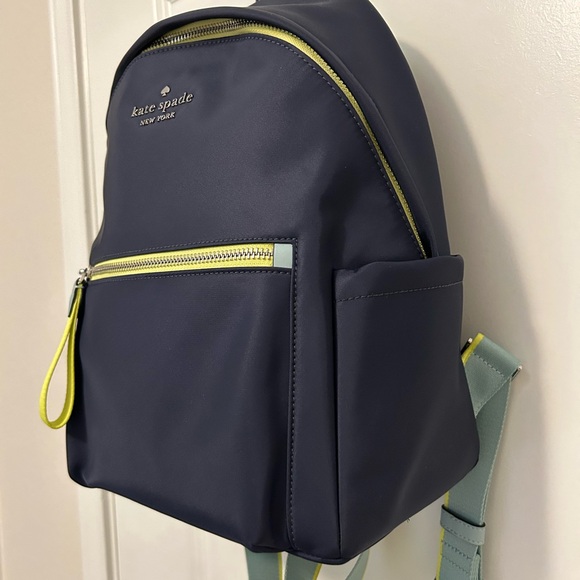 KATE SPADE Chelsea The Little Better Nylon Backpack Medium Bag Blazer Blue - Picture 3 of 8